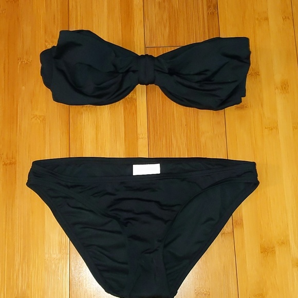 kate spade Other - Kate Spade black xs strapless bow detail bikini